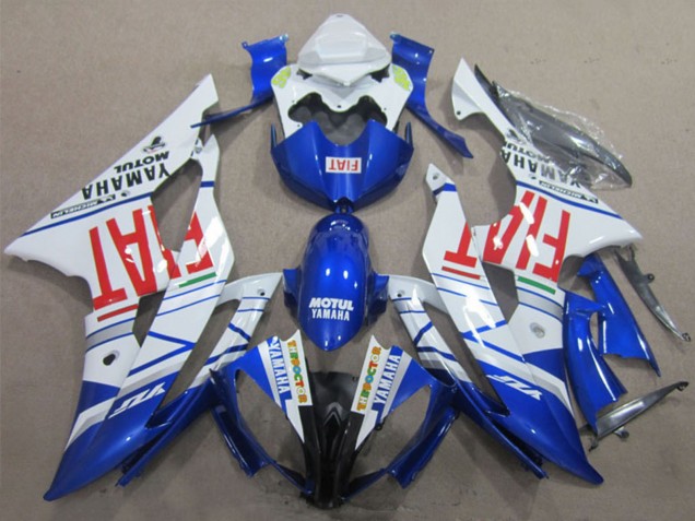 Billigste Yamaha YZF R6 Motorrad Verkleidung 2008-2016 - Weiss Blau Rot Motul Fiat
