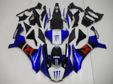 Billigste Yamaha YZF R1 Motorrad Verkleidung 2015-2019 - Blau Weiss Schwarz Rot Monster Akropovic