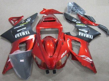 Billigste Yamaha YZF R1 Motorrad Verkleidung 1998-1999 - Rot Schwarz Weiss Aufkleber