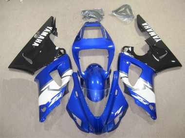 Billigste Yamaha YZF R1 Motorrad Verkleidung 1998-1999 - Blau Weiss Glanzendes Schwarz