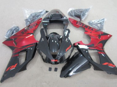 Billigste Yamaha YZF R1 Motorrad Verkleidung 2000-2001 - Rot Glanzendes Schwarz