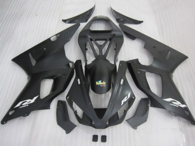 Billigste Yamaha YZF R1 Motorrad Verkleidung 2000-2001 - Matt Schwarz Weiss Aufkleber