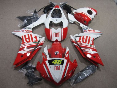 Billigste Yamaha YZF R1 Motorrad Verkleidung 2007-2008 - Weiss Rot Fiat 46