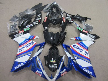 Billigste Yamaha YZF R1 Motorrad Verkleidung 2007-2008 - Weiss Blau Schwarz Volvo Fimer Sterilgarda