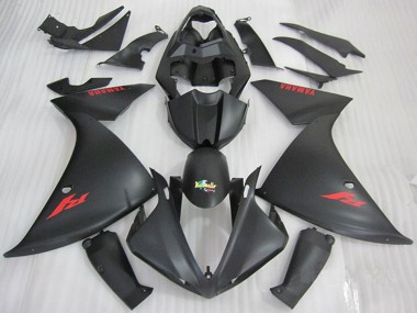 Billigste Yamaha YZF R1 Motorrad Verkleidung 2009-2011 - Matt Schwarz Rot Aufkleber