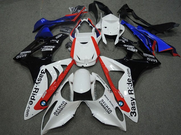 Billigste BMW S1000RR Motorrad Verkleidung 2009-2014 - Weiss Rot Blau Glanzendes Schwarz Becker Carbon
