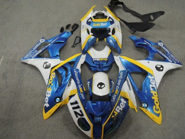 Billigste BMW S1000RR Motorrad Verkleidung 2009-2014 - Weiss Gelb Blau GoldBet 112