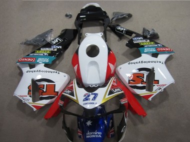 Billigste Honda CBR600RR Motorrad Verkleidung 2005-2006 - Weiss Rot Blau Glanzendes Schwarz Stern Lee 27