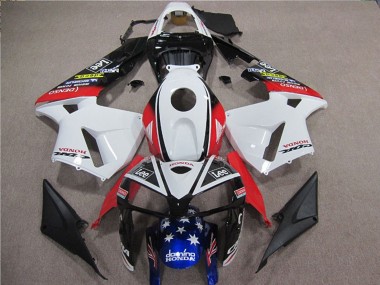 Billigste Honda CBR600RR Motorrad Verkleidung 2005-2006 - Weiss Rot Blau Schwarz Stern Lee