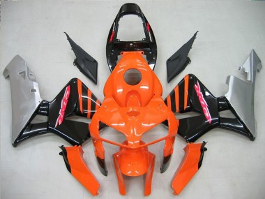 Billigste Honda CBR600RR Motorrad Verkleidung 2005-2006 - Orange Schwarz Silber