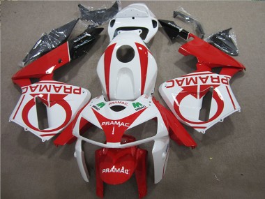 Billigste Honda CBR600RR Motorrad Verkleidung 2005-2006 - Weiss Rot Schwarz Pramac
