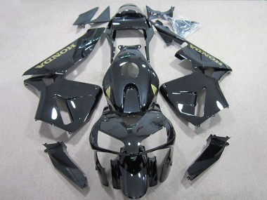 Billigste Honda CBR600RR Motorrad Verkleidung 2005-2006 - Glanzendes Schwarz Gold Aufkleber