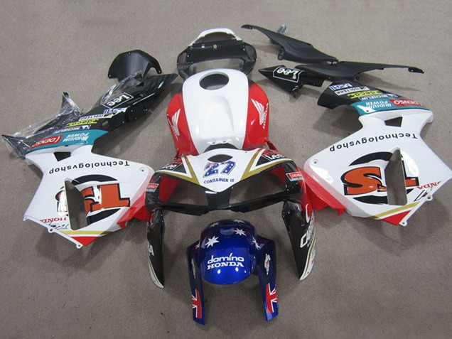 Billigste Honda CBR600RR Motorrad Verkleidung 2005-2006 - Weiss Rot Schwarz Blau 27