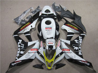 Billigste Honda CBR600RR Motorrad Verkleidung 2007-2008 - Weiss Gold Glanzendes Schwarz PlayBoy HRC
