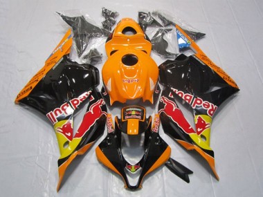 Billigste Honda CBR600RR Motorrad Verkleidung 2009-2012 - Orange Gelb Glanzendes Schwarz Red Bull