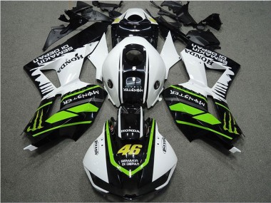 Billigste Honda CBR600RR Motorrad Verkleidung 2013-2023 - Weiss Grun Glanzendes Schwarz Semakin Didepan Monster