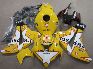 Billigste Honda CBR1000RR Motorrad Verkleidung 2008-2011 - Gelb Weiss Glanzendes Schwarz Stern Repsol HRC