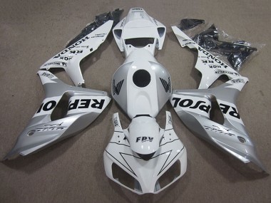 Billigste Honda CBR1000RR Motorrad Verkleidung 2006-2007 - Weiss Silber Schwarz Repsol