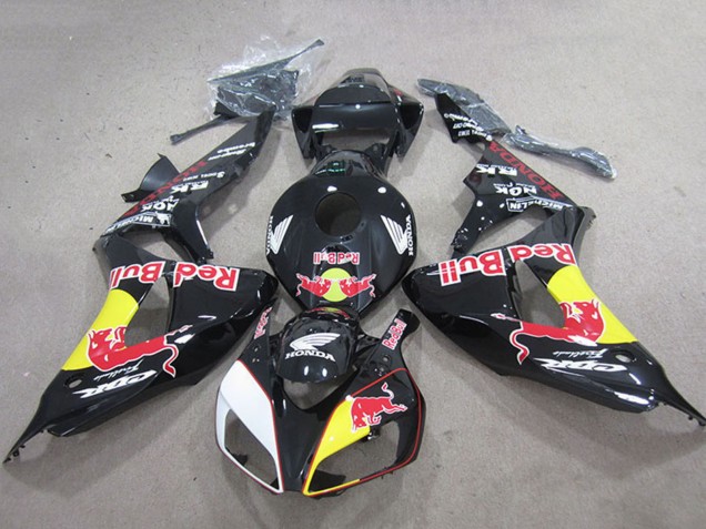Billigste Honda CBR1000RR Motorrad Verkleidung 2006-2007 - Glanzendes Schwarz Gelb Weiss Red Bull