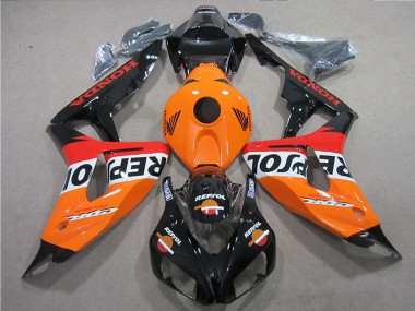 Billigste Honda CBR1000RR Motorrad Verkleidung 2006-2007 - Orange Weiss Rot Glanzendes Schwarz Repsol