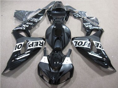 Billigste Honda CBR1000RR Motorrad Verkleidung 2006-2007 - Glanzendes Schwarz Grau Weiss Repsol