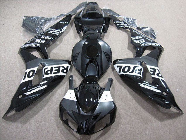 Billigste Honda CBR1000RR Motorrad Verkleidung 2006-2007 - Glanzendes Schwarz Grau Weiss Repsol