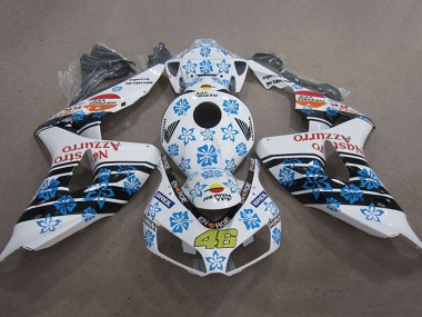 Billigste Honda CBR1000RR Motorrad Verkleidung 2006-2007 - Weiss Hellblau Glanzendes Schwarz Rot Nastro Azzurro Repsol 46