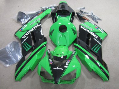 Billigste Honda CBR1000RR Motorrad Verkleidung 2004-2005 - Grun Glanzendes Schwarz Monster