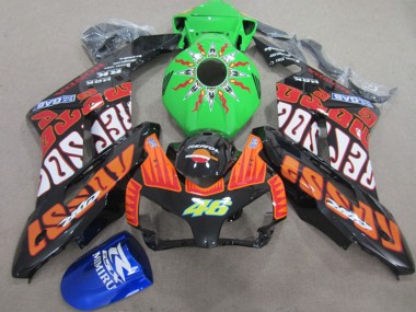Billigste Honda CBR1000RR Motorrad Verkleidung 2004-2005 - Orange Grun Rossi Glanzendes Schwarz Repsol Rossi 46