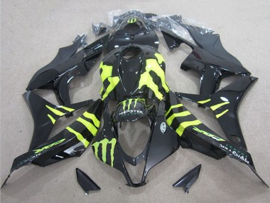 Billigste Honda CBR1000RR Motorrad Verkleidung 2004-2005 - Glanzendes Schwarz Gelb Monster