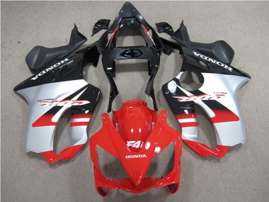 Billigste Honda CBR600 F4i Motorrad Verkleidung 2001-2003 - Silber Rot Glanzendes Schwarz