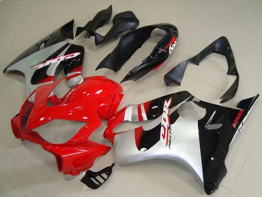 Billigste Honda CBR600 F4i Abs Motorrad Verkleidungen 2004-2007 - Silber Rot Glanzendes Schwarz
