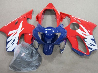 Billigste Honda CBR600 F4 Motorrad Verkleidung 1999-2000 - Rot Dunkel Blau