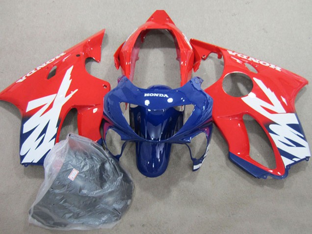 Billigste Honda CBR600 F4 Motorrad Verkleidung 1999-2000 - Rot Dunkel Blau
