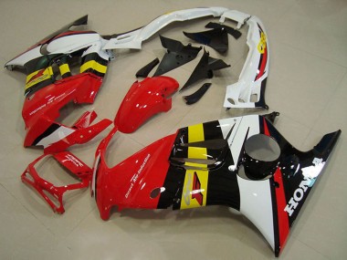 Billigste Honda CBR600 F3 Motorrad Verkleidung 1995-1996 - Weiss Rot Gelb Glanzendes Schwarz