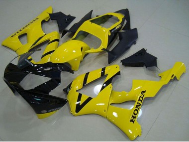 Billigste Honda CBR900RR 929 Motorrad Verkleidung 2000-2001 - Gelb Glanzendes Schwarz