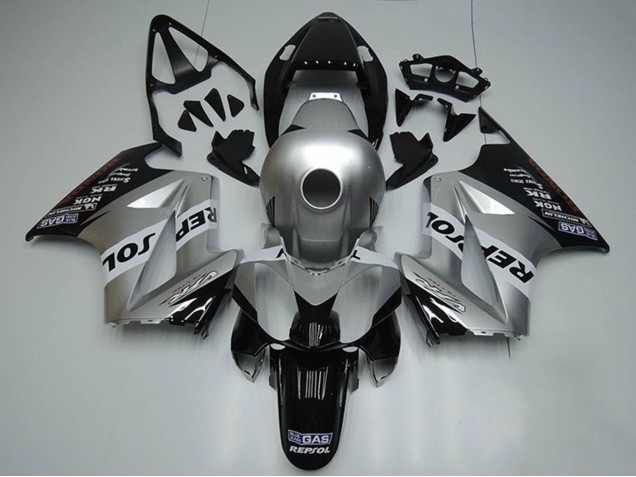 Billigste Honda VFR 800 Motorrad Verkleidung 2002-2013 - Silber Weiss Glanzendes Schwarz Repsol