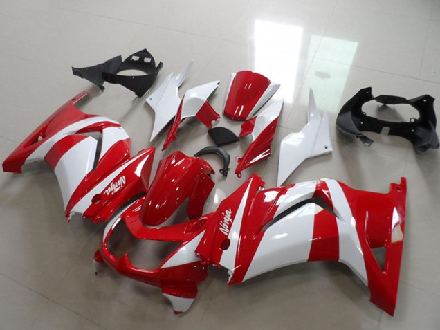 Billigste Kawasaki ZX250R Motorrad Verkleidung 2008-2012 - Weiss Rot