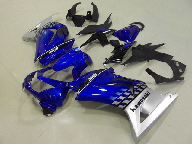 Billigste Kawasaki ZX250R Motorrad Verkleidung 2008-2012 - Blau Silber