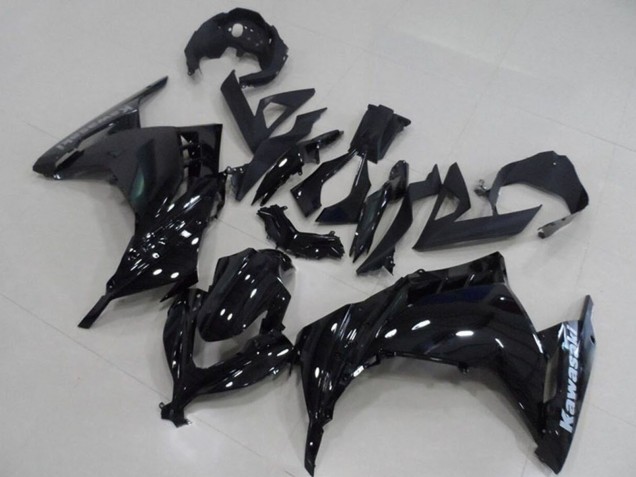 Billigste Kawasaki ZX300R Motorrad Verkleidung 2013-2018 - Glanzendes Schwarz