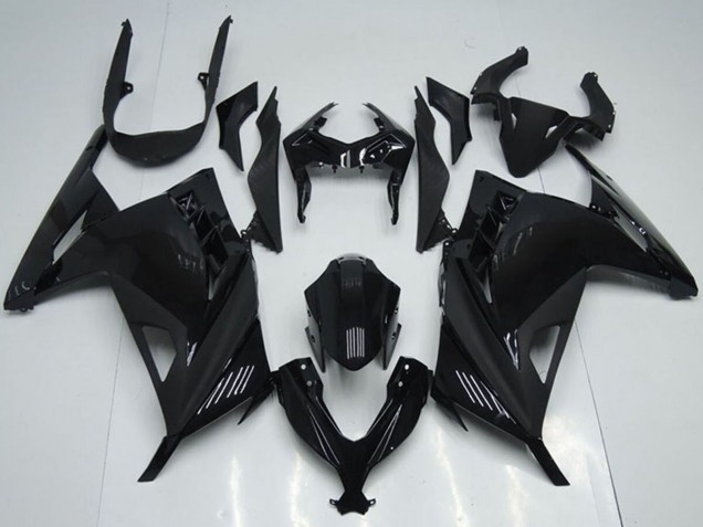 Billigste Kawasaki ZX300R Motorrad Verkleidung 2013-2018 - Glanzendes Schwarz