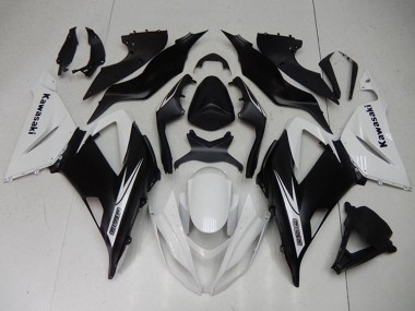 Billigste Kawasaki ZX6R Motorrad Verkleidungen Kit 2013-2018 - Weiss Matt Schwarz