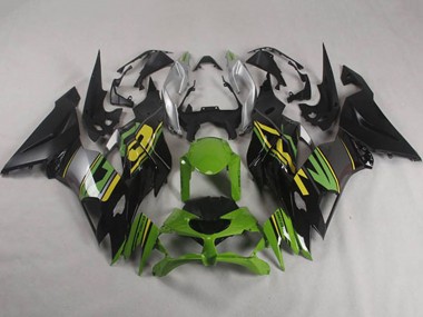 Billigste Kawasaki ZX6R Motorrad Verkleidung 2019-2022 - Grun Gelb Silber Matt Schwarz