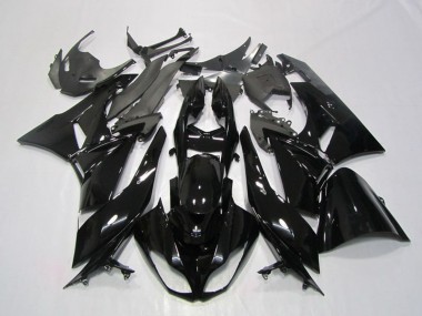 Billigste Kawasaki ZX6R Motorrad Verkleidung 2009-2012 - Glanzendes Schwarz