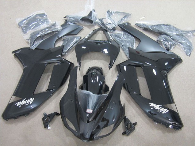 Billigste Kawasaki ZX6R Motorrad Verkleidung 2007-2008 - Schwarz Ninja