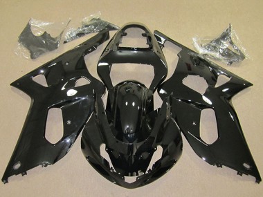 Billigste Suzuki GSXR 600 Motorrad Verkleidung 2001-2003 - Glanzendes Schwarz