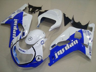 Billigste Suzuki GSXR 750 Motorrad Verkleidung 2001-2003 - Weiss Blau Jordan