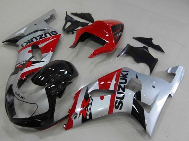 Billigste Suzuki GSXR 750 Motorrad Verkleidung 2001-2003 - Rot Silber Schwarz