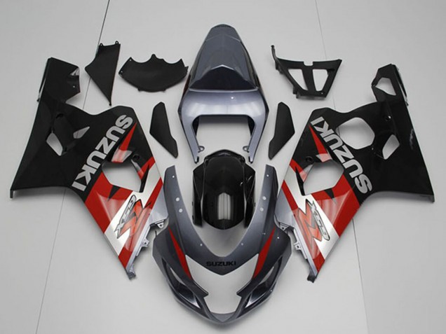 Billigste Suzuki GSXR 750 Motorrad Verkleidung 2004-2005 - Silber Grau Rot Schwarz
