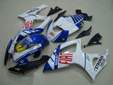 Billigste Suzuki GSXR 750 Motorrad Verkleidung 2006-2007 - Weiss Blau Rot Fiat 46